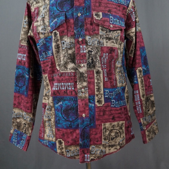 Vintage Wrangler X-Long Tails Men's Western Shirt - Picture 2 of 8